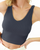 V Neck Ribbed Crop Top