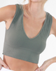 Plunge V-Neck Crop Top