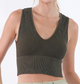 Plunge V-Neck Crop Top
