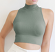 Mock Neck Crop Top