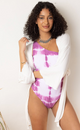 One-Shoulder Iris Tie Dye Bodysuit