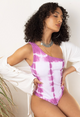 One-Shoulder Iris Tie Dye Bodysuit