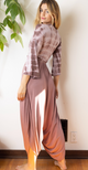 Mauve Yoga Knit Jumpsuit with Pockets