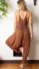 Cacao Yoga Knit Jumpsuit with Pockets