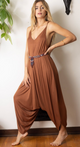 Cacao Yoga Knit Jumpsuit with Pockets