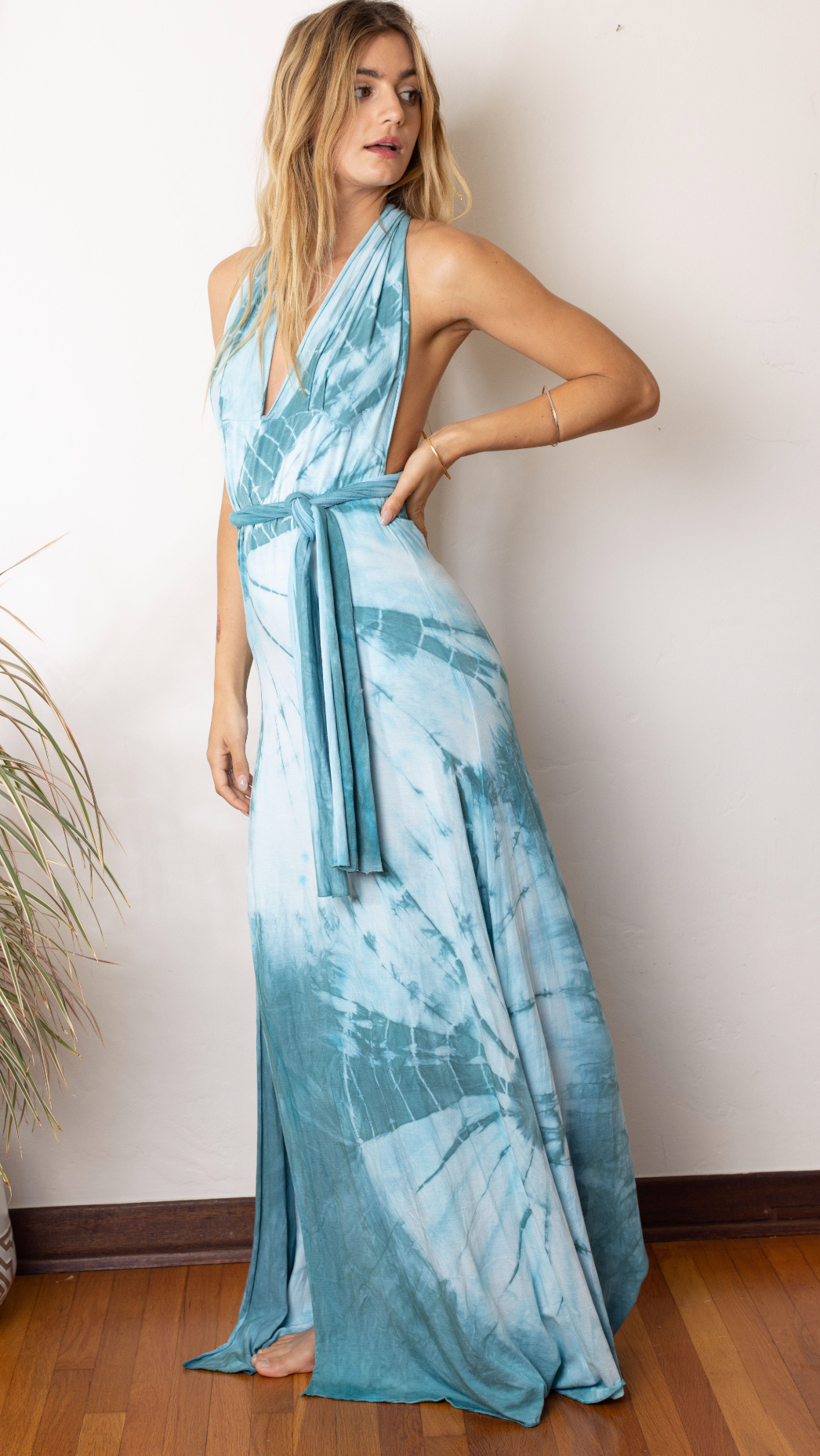 Tie dye flowy clearance dress