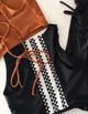  Black &amp; White Drum Circle Bra by Daughters of Culture
