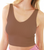 V Neck Ribbed Crop Top