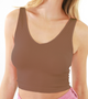 V Neck Ribbed Crop Top