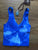 Indigo Tie Dye V Neck Crop Top