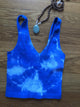 Indigo Tie Dye V Neck Crop Top