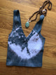 Grey Jewel Tie Dye Crop Top
